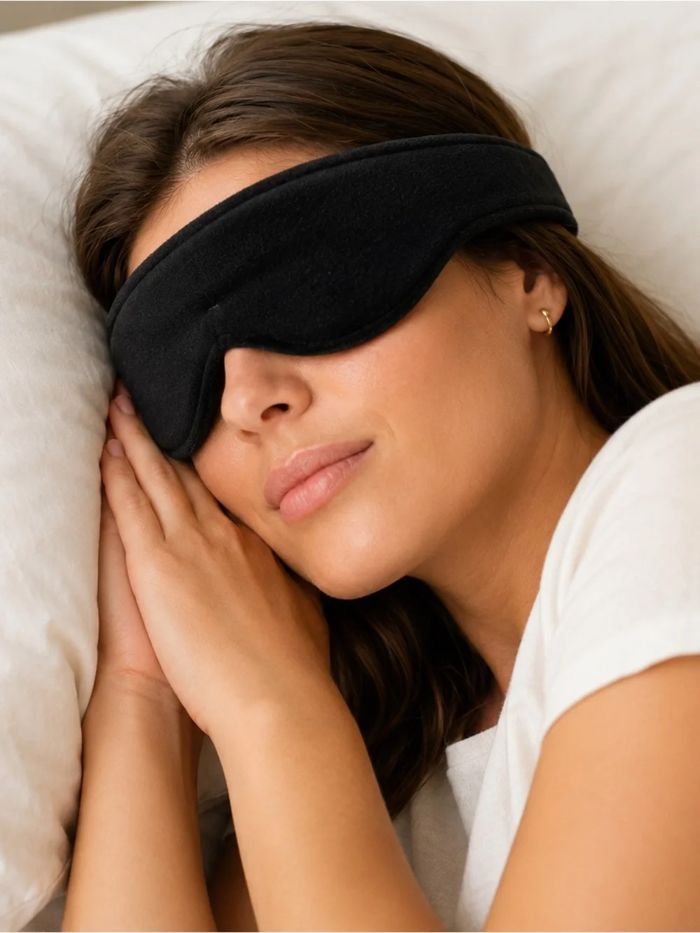 Tempur-Pedic Sleep Mask Adjustable Memory Foam Eye Mask Black One Size